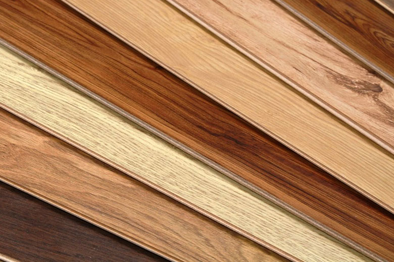 A close-up of popular colors of LVP flooring