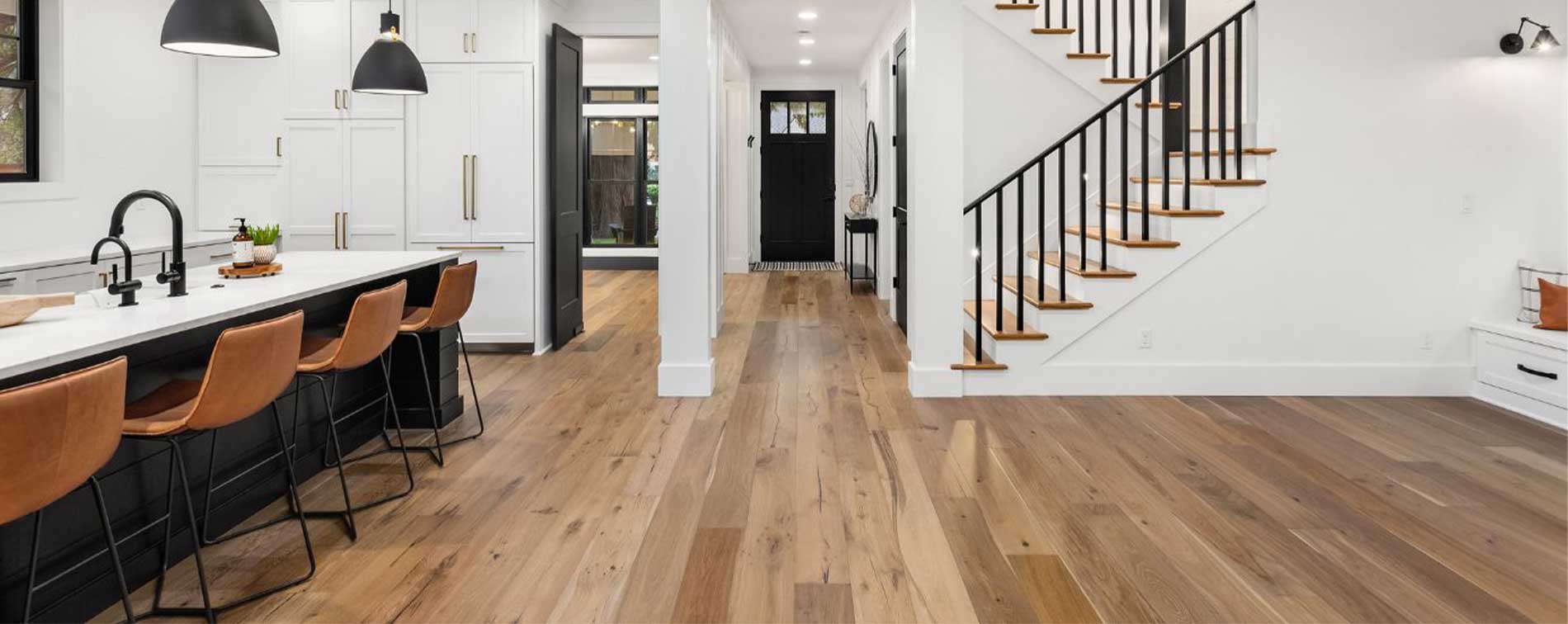 open floor plan house with lvp flooring